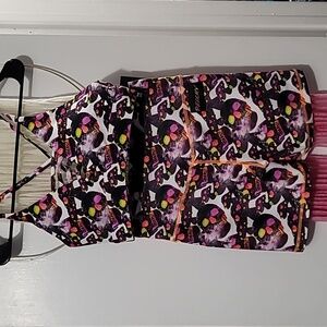NWT Peachy Athletic Bra & Shorts Set | Skull Print | Size Small | Medium Impact